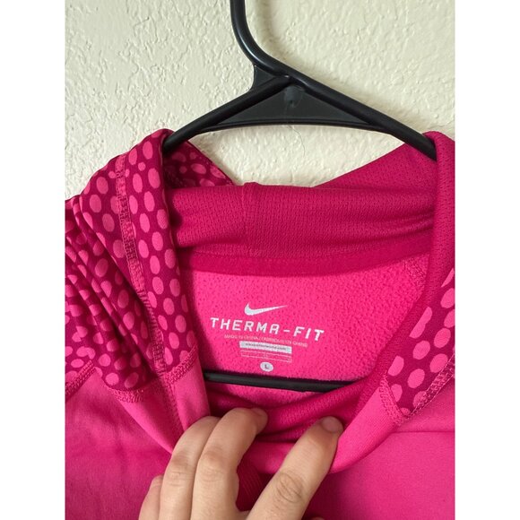 Nike Women's Therma-fit Pink Just Do It Sweater Camouflage Size L Activewear - Picture 2 of 5